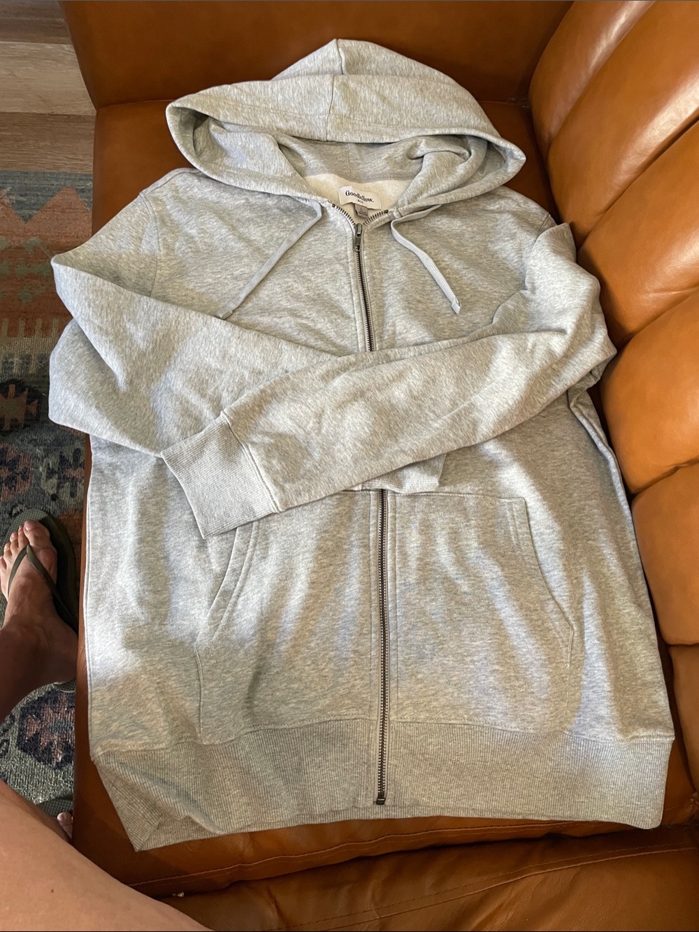 Goodfellow & Co Heather Gray Full‑Zip Hoodie